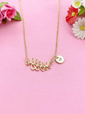 Gold Leaf Branch Charm Necklace, N6016