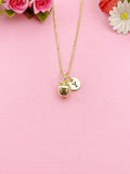 Gold Apple Charm Necklace, N6024