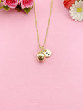 Gold Apple Charm Necklace, N6024