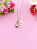 Gold Pear Charm Necklace, N6025