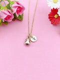 Gold Pear Charm Necklace, N6025