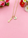 Gold Tiny Lucky Spanner Charm Necklace, Tools, N6026
