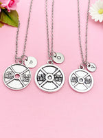 Barbell Necklace, Weight Necklace, Barbell Charm, Weight Charm, Fitness Charm, Sports Charm, Fitness Gift, Personalized Gift, N5981A