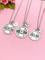 Barbell Necklace, Weight Necklace, Barbell Charm, Weight Charm, Fitness Charm, Sports Charm, Fitness Gift, Personalized Gift, N5981A