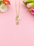 Gold Giraffe Charm Necklace, Silver Option, N6029