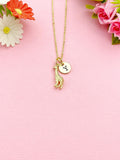 Gold Giraffe Charm Necklace, Silver Option, N6029