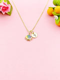 Gold Scallop Shell Charm Necklace, N6045