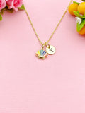 Gold Scallop Shell Charm Necklace, N6045