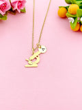 Gold Microscope Charm Necklace, N5227