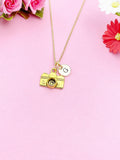 Gold Camera Charm Necklace, N46D