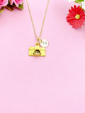 Gold Camera Charm Necklace, N46G