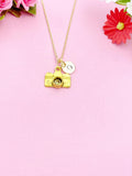 Gold Camera Charm Necklace, N46D