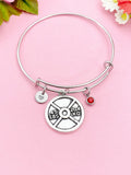 Silver Barbell Charm Bracelet, N5981B