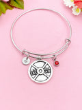 Silver Barbell Charm Bracelet, N5981B