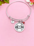 Silver Barbell Charm Bracelet, N5981B