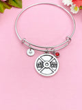 Silver Barbell Charm Bracelet, N5981B