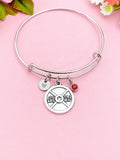 Silver Barbell Charm Bracelet, 25lbs, N5981C