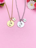 Silver or Gold Snowdrop Charm Necklace, N3826B
