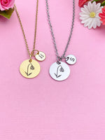 Silver or Gold Snowdrop Charm Necklace, N3826B