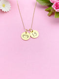 Gold Football Necklace Bracelet Keychain Optional, Best Christmas Gifts, Personalized Customized Monogram Jewelry, D209