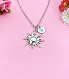 Silver Sun Charm Necklace, N4412