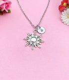 Silver Sun Charm Necklace, N4412