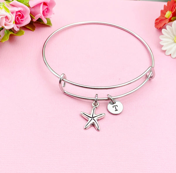 Silver Starfish Charm Bracelet, N983