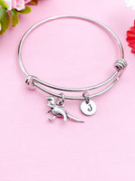 Silver Dinosaur Charm Bracelet, Tyrannosaurus, N1915