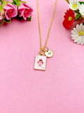 Gold Ace of Clubs Charm Necklace, Pink Ace of Clubs Playing Card Jewelry Gifts, N5893A