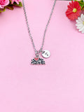 Cheerleading Necklace Gift, Initial Charm, Cheer Jewelry