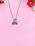 Cheerleading Necklace Gift, Initial Charm, Cheer Jewelry