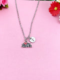 Cheerleading Necklace Gift, Initial Charm, Cheer Jewelry
