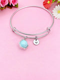 Silver or Gold Jade Bracelet, Natural Gemstone Jewelry N3961
