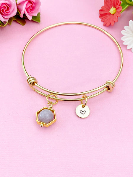 Gold or Silver Tourmaline Charm Bracelet, Natural Gemstone Jewelry, N3960