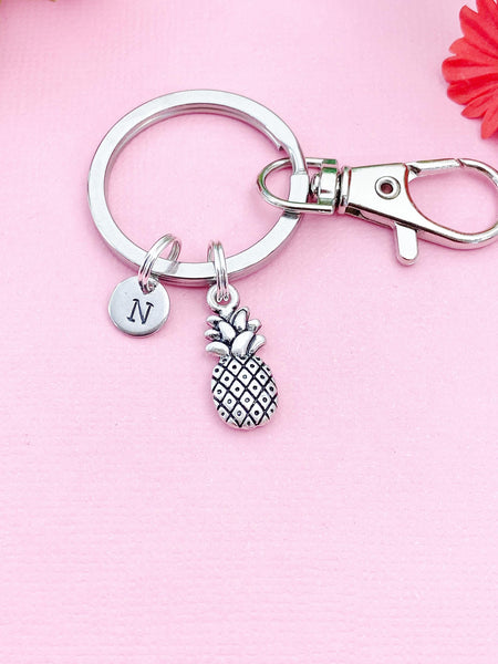 Silver Pineapple Charm Keychain, N4459