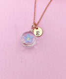 Rose Gold Forget Me Not Charm Necklace, N5771RG