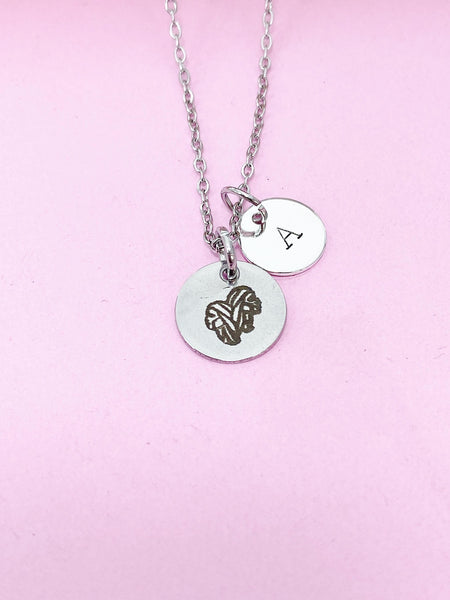 Silver Gemini Charm Necklace, Gemini Twins, D477