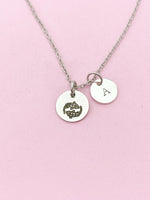 Silver or Gold Pisces Charm Necklace, Pisces Fish, D480