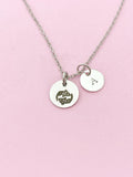 Silver or Gold Pisces Charm Necklace, Pisces Fish, D480