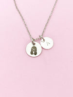 Silver or Gold Virgo Charm Necklace, Virgo Maiden, D481