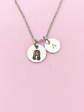 Silver or Gold Virgo Charm Necklace, Virgo Maiden, D481