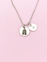 Silver or Gold Virgo Charm Necklace, Virgo Maiden, D481