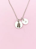 Silver or Gold Virgo Charm Necklace, Virgo Maiden, D481
