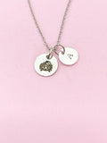 Silver or Gold Cancer Crab Charm Necklace, D484