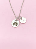 Silver or Gold Cancer Crab Charm Necklace, D484