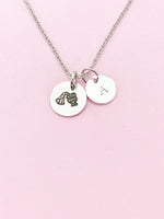 Silver or Gold Aquarius Water Bearer Charm Necklace, D485