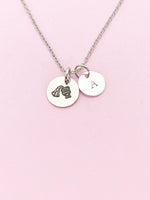 Silver or Gold Aquarius Water Bearer Charm Necklace, D485