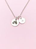 Silver or Gold Aquarius Water Bearer Charm Necklace, D485