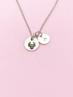 Silver or Gold Taurus Bull Charm Necklace, D486