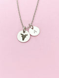 Silver or Gold Capricorn Sea Goat Charm Necklace, D488